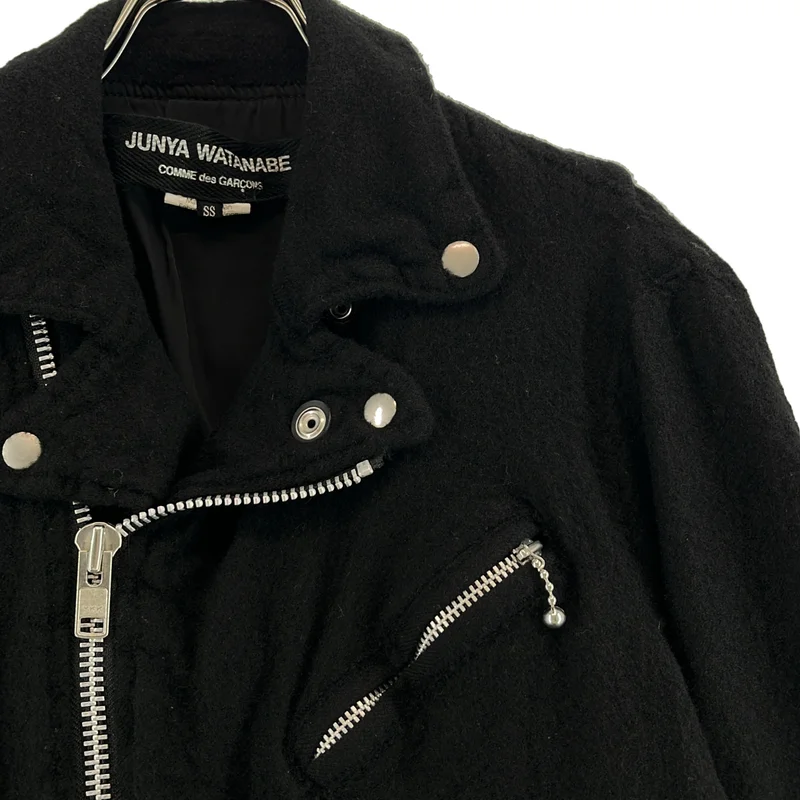 JUNYA WATANABE COMME des GARCONS / ジュンヤワタナベ | 2007AW | ウール 縮絨 ダブルライダース ジャケット | SS | レディース