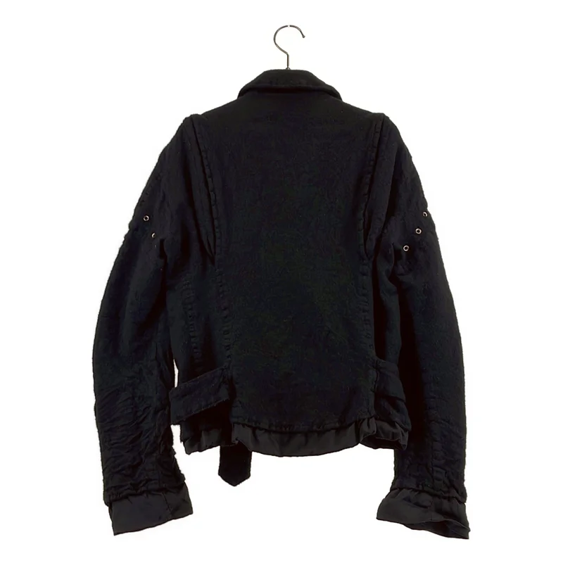 JUNYA WATANABE COMME des GARCONS / ジュンヤワタナベ | 2007AW | ウール 縮絨 ダブルライダース ジャケット | SS | レディース
