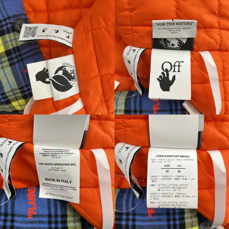 Off-White / オフホワイト | Plaid Jacket 裏地キルティング チェックシャツジャケット | M | メンズ