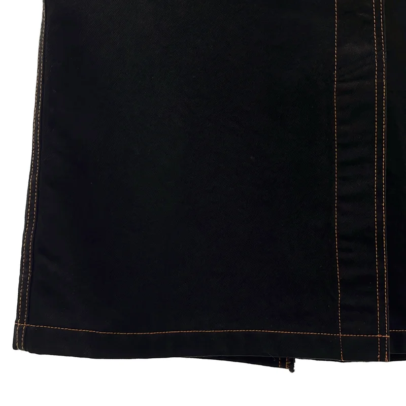 DRIES VAN NOTEN / ドリスヴァンノッテン | ロゴボタン スリット デニム スカート | 38 | レディース