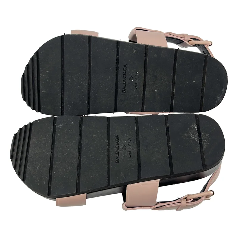 BALENCIAGA / バレンシアガ | レザー ストラップサンダル | 35 | レディース