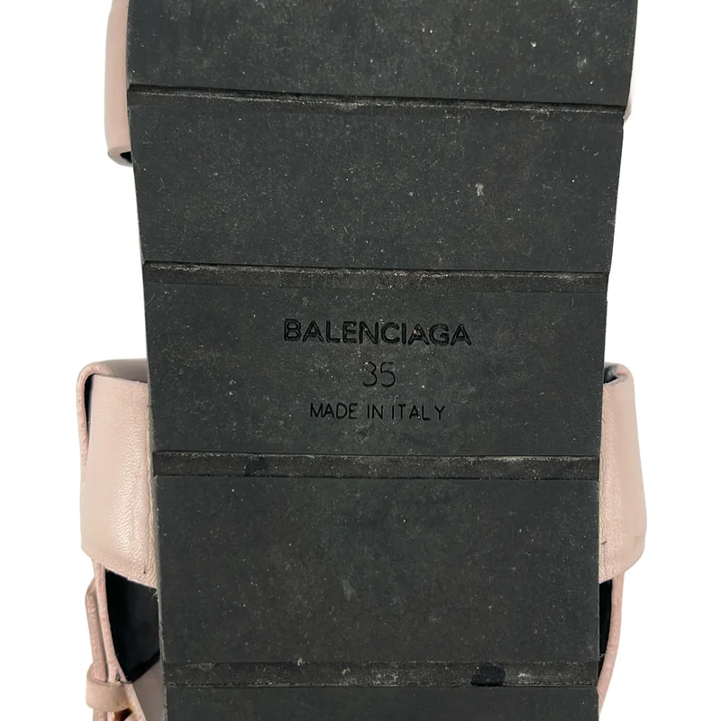 BALENCIAGA / バレンシアガ | レザー ストラップサンダル | 35 | レディース