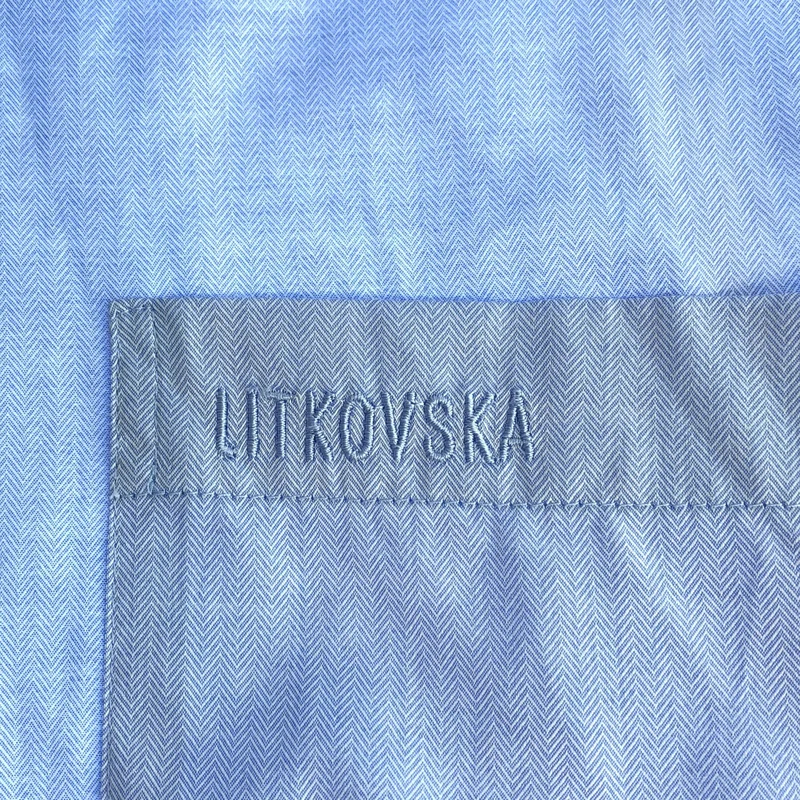 Litkovska / リトコフスカ | ニットスリーブ ドッキング シャツ | 34 | レディース