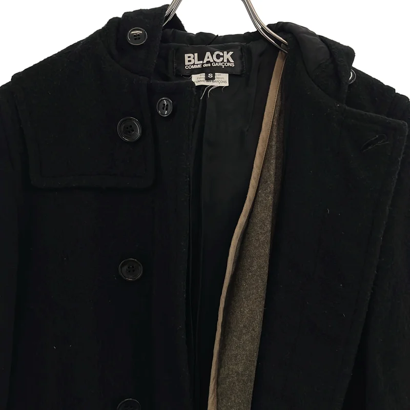 BLACK COMME des GARCONS / ブラックコムデギャルソン | 2014AW | ウール ライナードッキング ダッフルコート | S | レディース