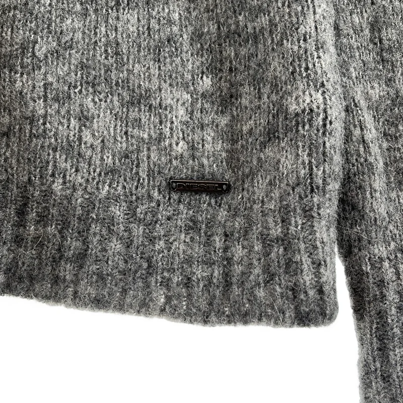 DIESEL / ディーゼル | アルパカ混 ライン クルーネックニット |