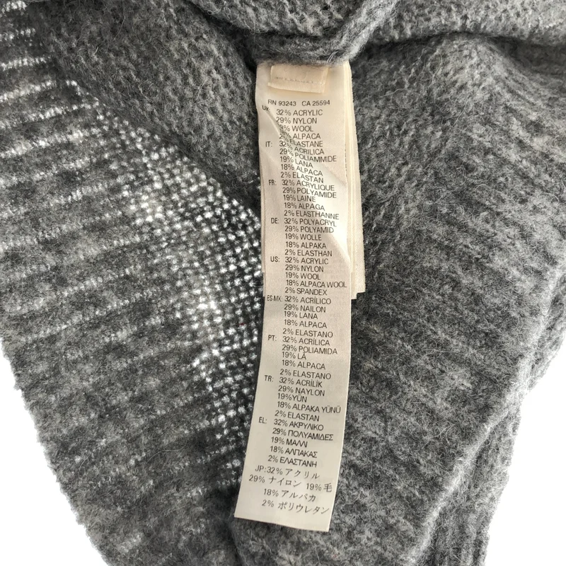 DIESEL / ディーゼル | アルパカ混 ライン クルーネックニット |