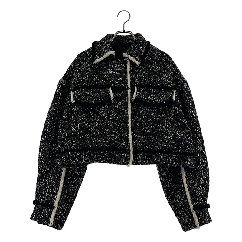 AMERI / アメリ | OTONA MUSE FRINGE TWEED SHORT JACKET ジャケット | F | レディース