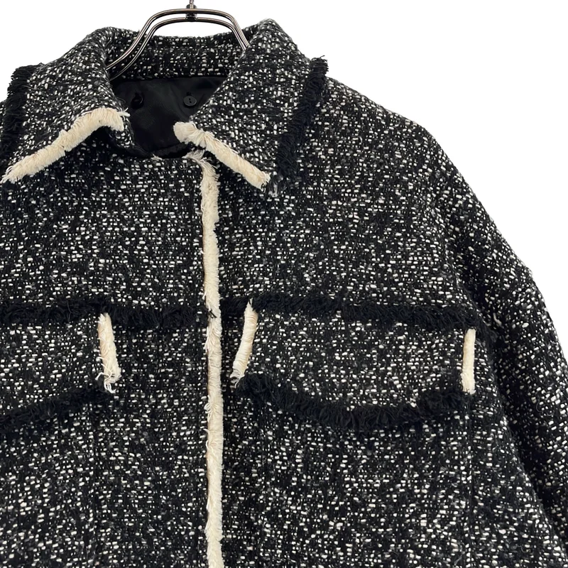 AMERI / アメリ | OTONA MUSE FRINGE TWEED SHORT JACKET ジャケット | F | レディース