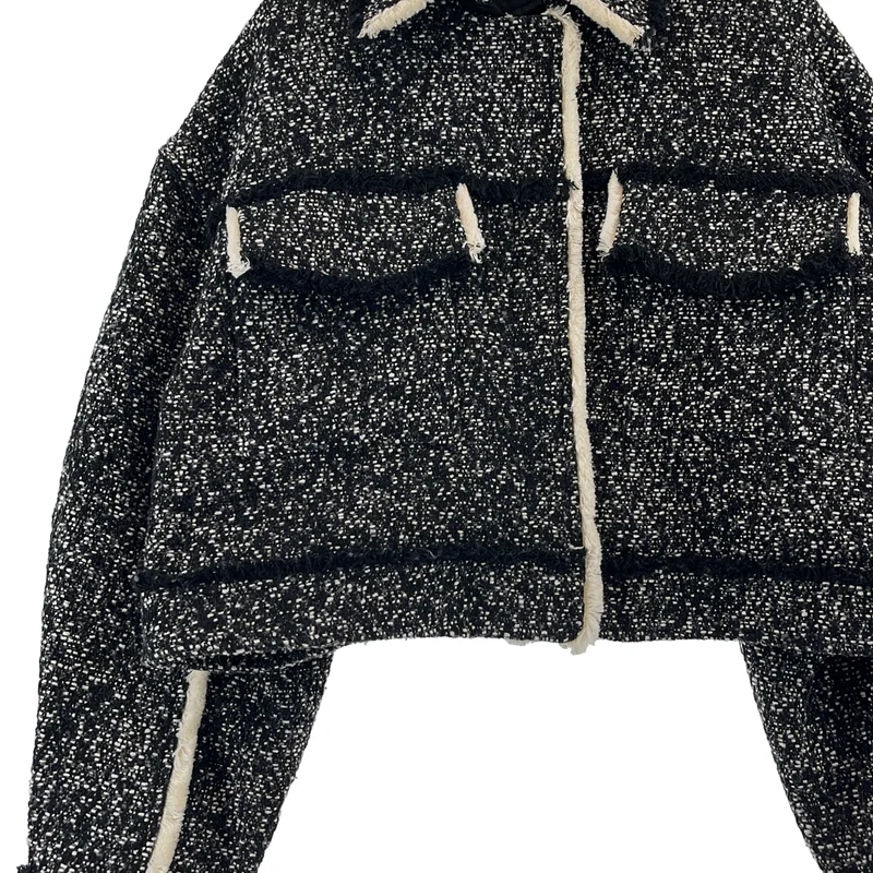 AMERI / アメリ | OTONA MUSE FRINGE TWEED SHORT JACKET ジャケット | F | レディース