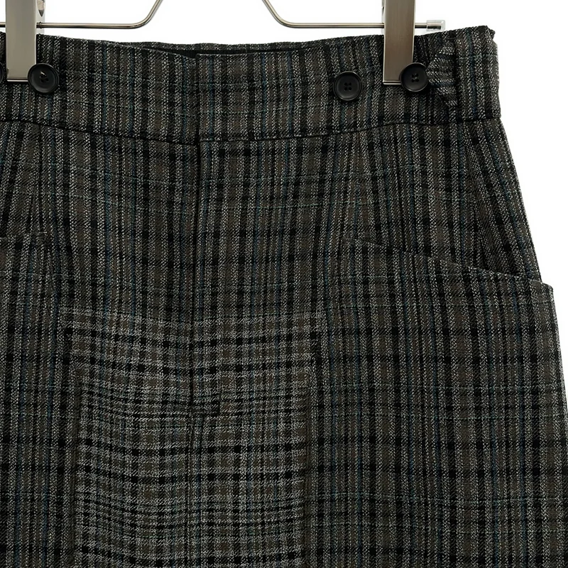 beautiful people / ビューティフルピープル | gradation blockcheck slit tight skirt チェック タイトスカート | 36 | レディース