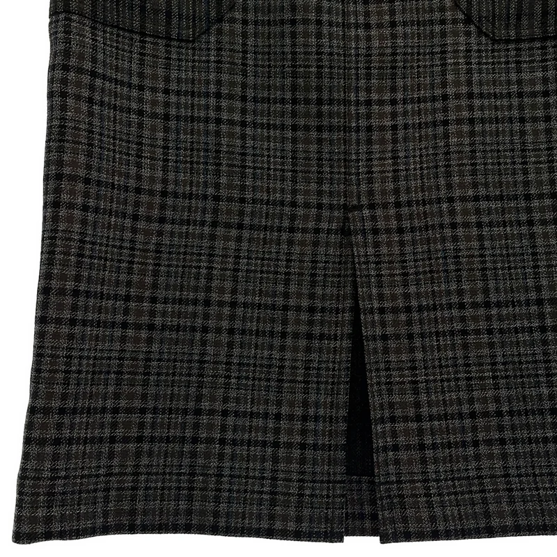 beautiful people / ビューティフルピープル | gradation blockcheck slit tight skirt チェック タイトスカート | 36 | レディース