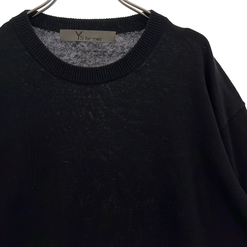 Y's for men / ワイズフォーメンヨウジヤマモト | 2024SS | 12G PLAIN STITCH ROUND-NECK LONG-SLEEVED KNIT コットン リネン プルオーバー ニット | 3 | メンズ