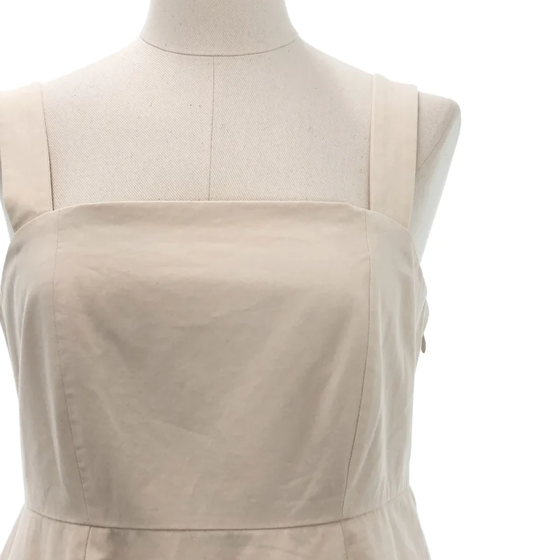 CLANE / クラネ | SQUARE BARE FLARE ONEPIECE / コットン スクエアベア フレアワンピース | 0 | レディース
