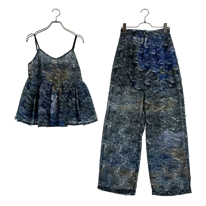 AMERI / アメリ | セットアップ / MEDI RACHEL FLUFFY ART CAMISOLE PANTS キャミソール パンツ | M | レディース
