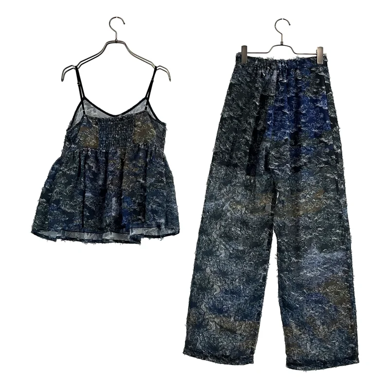 AMERI / アメリ | セットアップ / MEDI RACHEL FLUFFY ART CAMISOLE PANTS キャミソール パンツ | M | レディース
