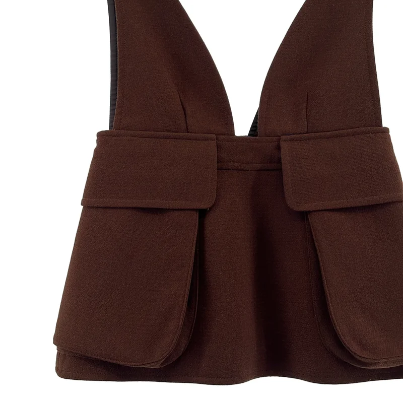 FUMIKA UCHIDA / フミカウチダ | DOUBLE FACED BRALETTE TOP ウール トップス | 36 | レディース