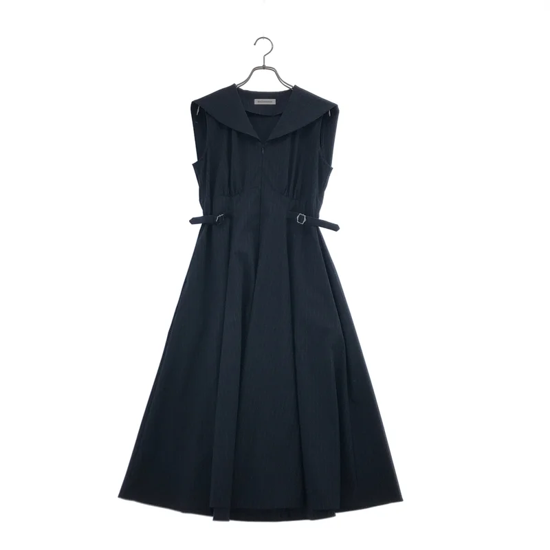 Ruimeme / ルイメーム | sailor collar dress ストライプ セーラーカラー ノースリーブ ワンピース | F | レディース