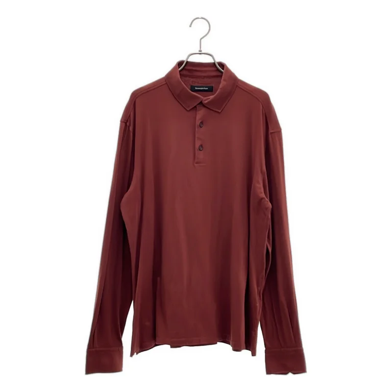 Ermenegildo Zegna / エルメネジルドゼニア | コットン ポロ ロングスリーブ シャツ | 50 | メンズ