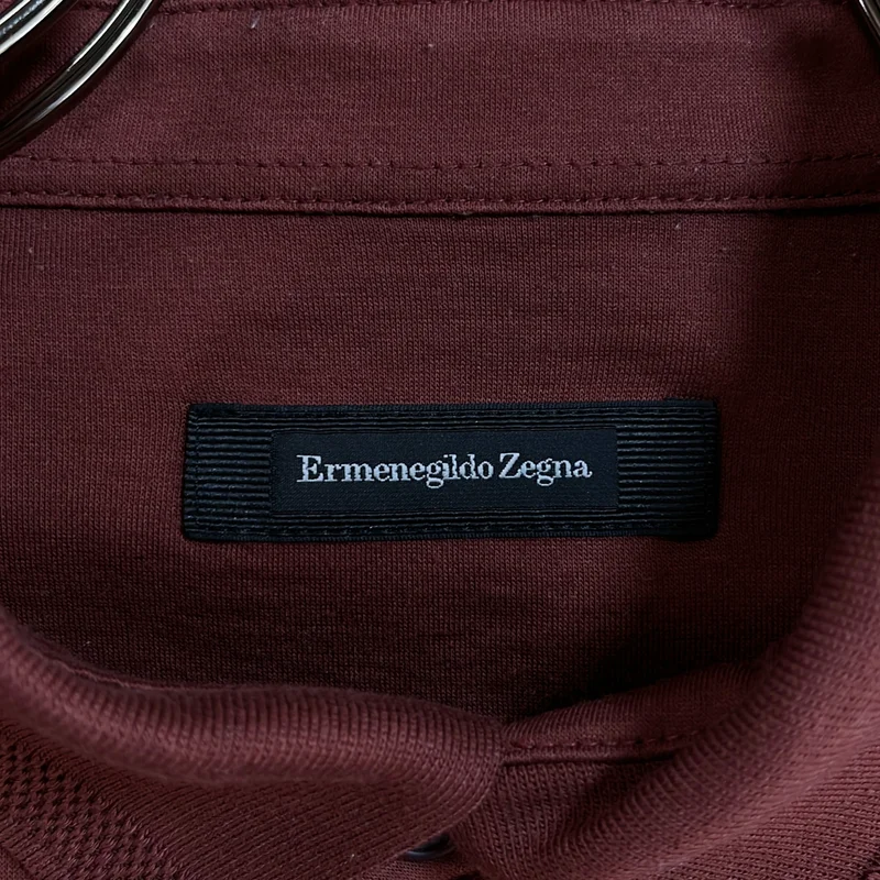 Ermenegildo Zegna / エルメネジルドゼニア | コットン ポロ ロングスリーブ シャツ | 50 | メンズ