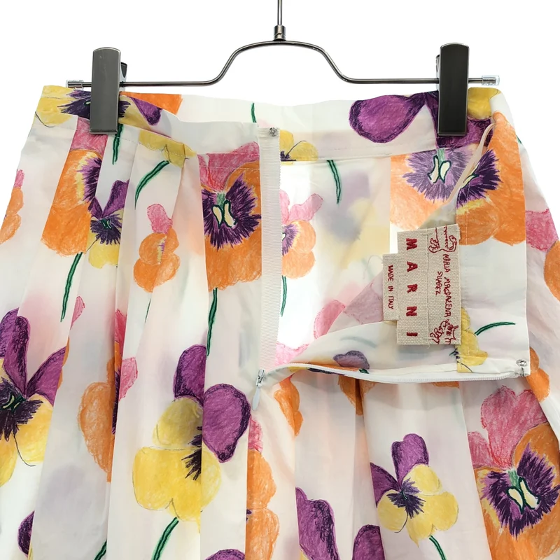 MARNI / マルニ | 2022SS | コットン フラワープリント タックスカート | 38 | レディース
