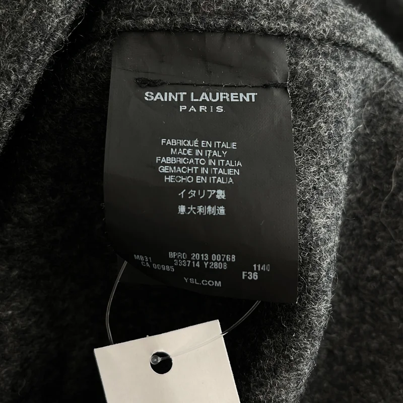 SAINT LAURENT PARIS / サンローランパリ | 2013 | ウール フーデッド トグルボタン ダッフルコート | 36 | レディース
