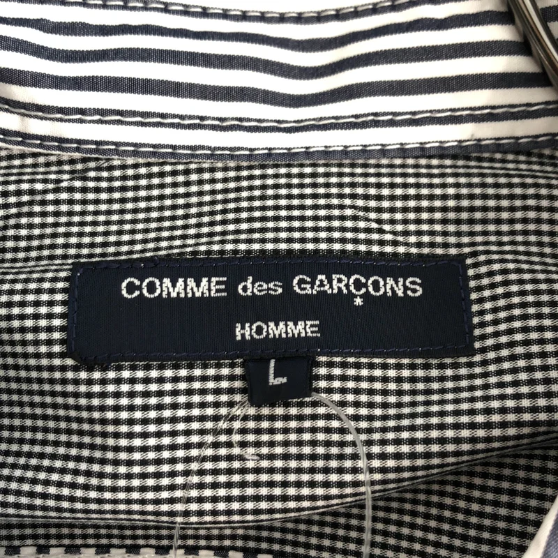 COMME des GARCONS HOMME / コムデギャルソンオム | 2010SS | コットン ストライプ切り替え シャツ | L | メンズ