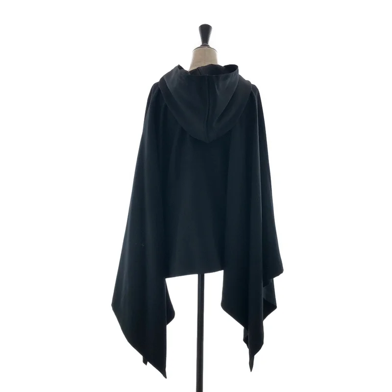 【美品】  COMME des GARCONS HOMME DEUX / コムデギャルソンオムドゥ | 2023AW | ウールギャバ ケープマント | ブラック | メンズ COMME des GARCONS HOMME DEUX / コムデギャルソンオムドゥ | 2023AW