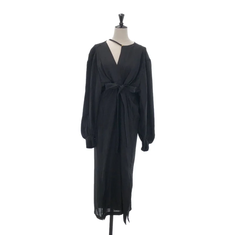 PHOTOCOPIEU / フォトコピュー | OKEEFFE / TIE WAIST DRESS シルク タイウエスト ワンピース | 36 | レディース