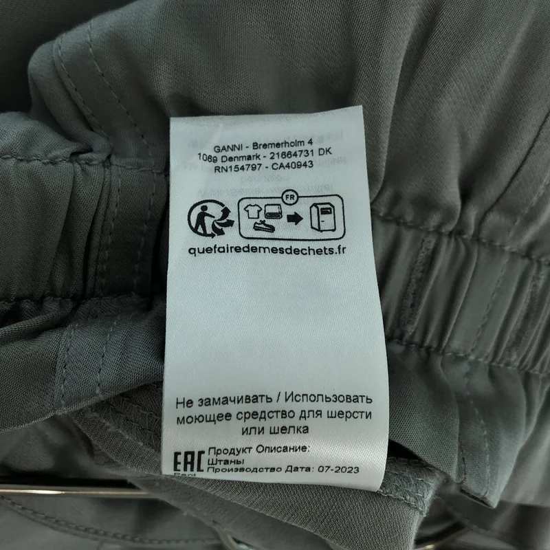 Ganni / ガニー | Washed Satin Pocket Pants サテン カーゴパンツ | 34 | レディース
