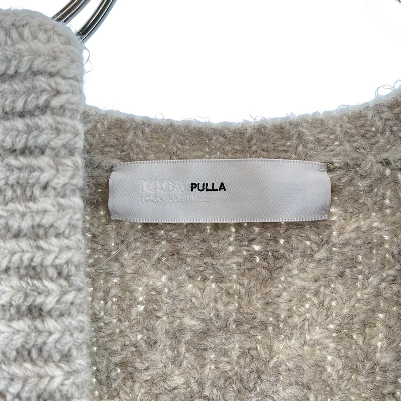 TOGA PULLA / トーガプルラ | ウール ケーブル ニット カーディガン | 36 | レディース