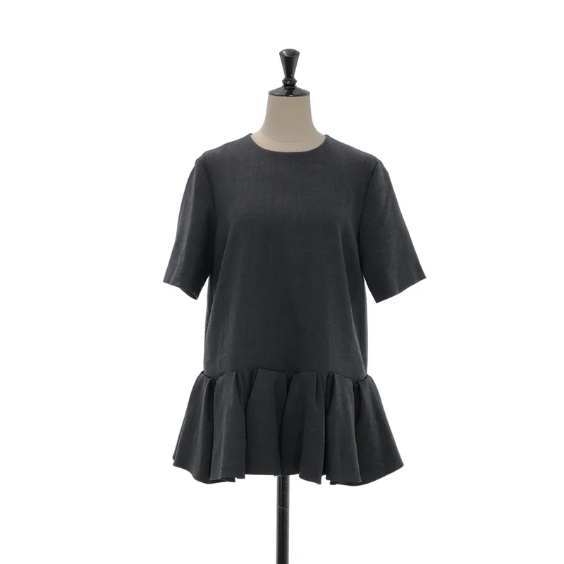 NIJYUSANKU / 23区 | R アール / ウールダブルクロス ラッフルブラウス | 38 | レディース