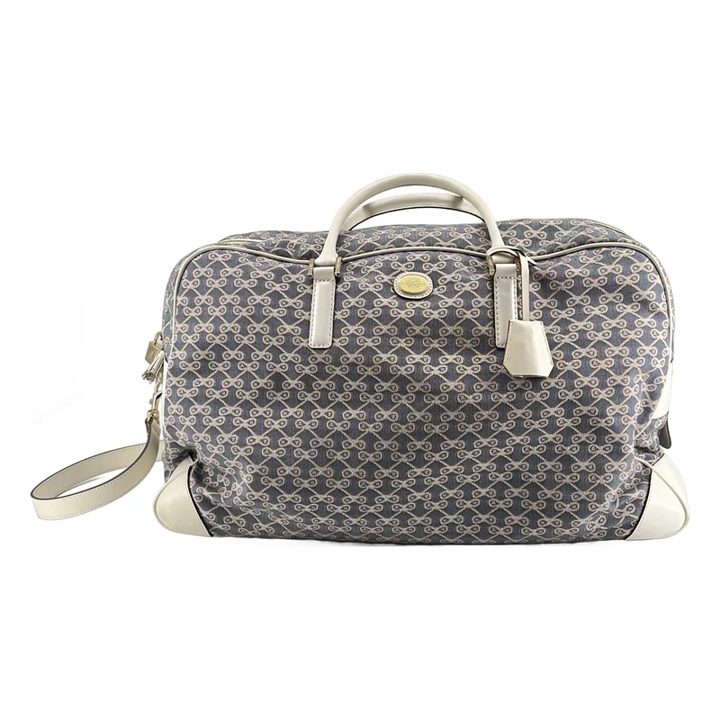 ANYA HINDMARCH / アニヤハインドマーチ | 2way ショルダー付き 総ロゴ ジャガード ボストンバッグ |