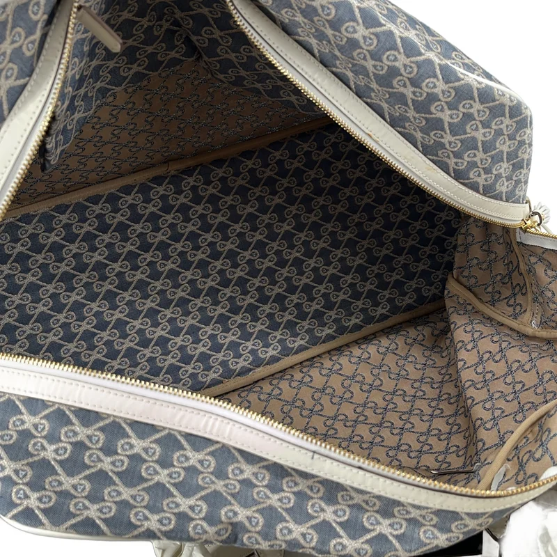 ANYA HINDMARCH / アニヤハインドマーチ | 2way ショルダー付き 総ロゴ ジャガード ボストンバッグ |
