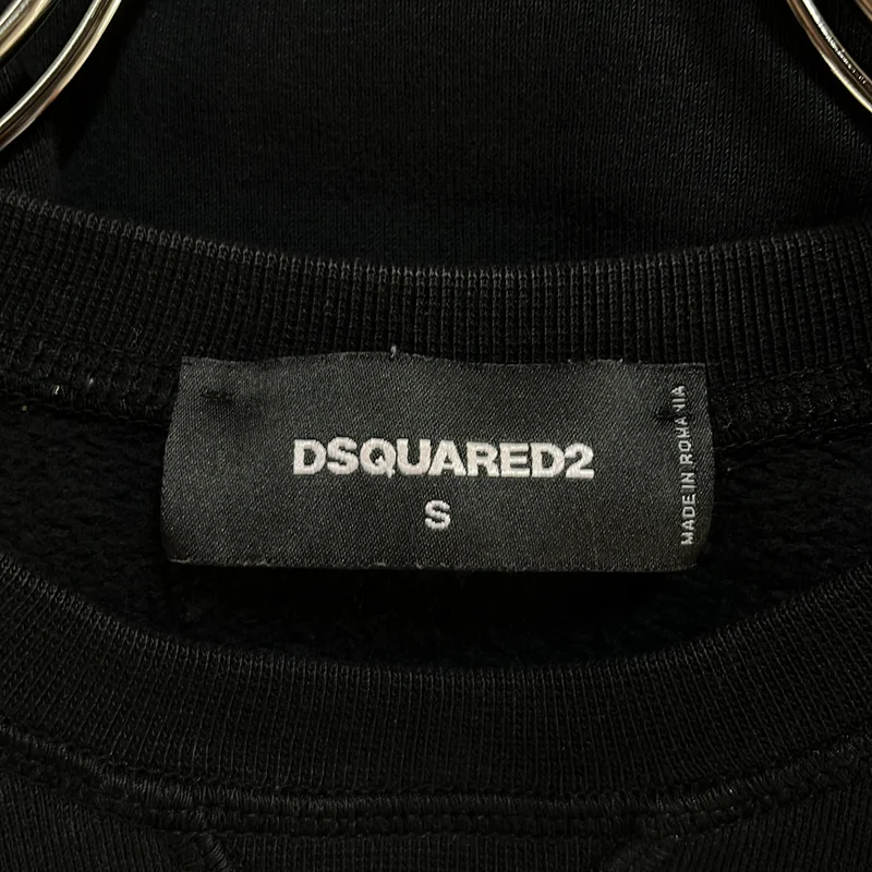 DSQUARED2 / ディースクエアード | コットン ロゴプリント クルーネック トレーナー | S | メンズ