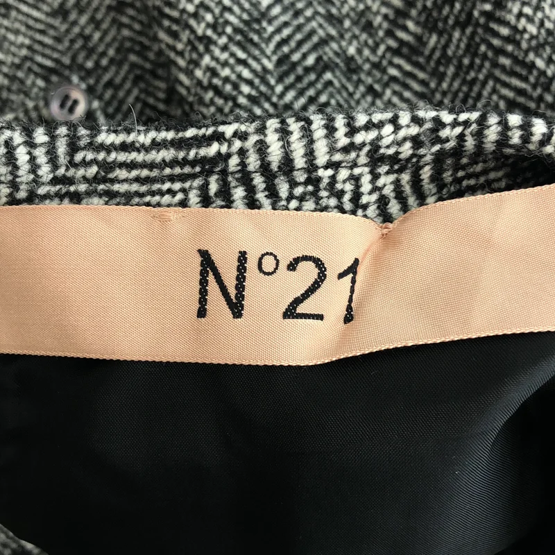 N°21 / ヌメロヴェントゥーノ | ウール ヘリンボーン ノースリーブ ワンピース | 42 | レディース