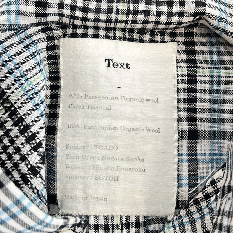 Text / テクスト | チャック バンドカラー シャツ | 2 | メンズ