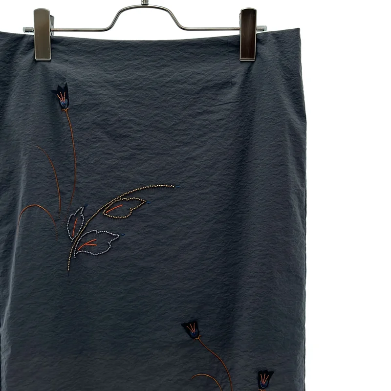 Mame Kurogouchi / マメクロゴウチ | 2026SS | Stretch Beaded Detail Skirt / ビジュー 装飾 エンブロイダリー スカート / 裏地付き | 1 | レディース