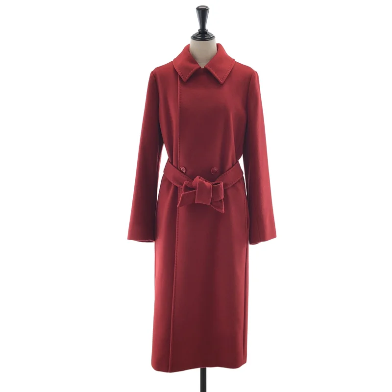 MAX MARA STUDIO / マックスマーラステュディオ | ウール ベルテッド リバーコート | 42 | レディース