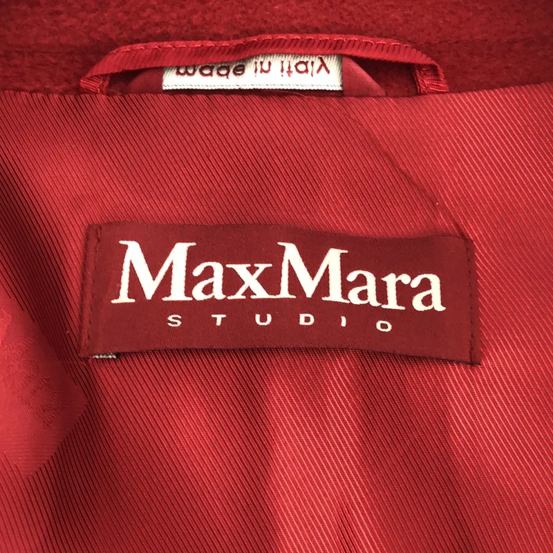 MAX MARA STUDIO / マックスマーラステュディオ | ウール ベルテッド リバーコート | 42 | レディース