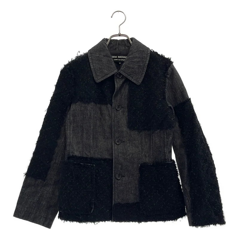 JUNYA WATANABE COMME des GARCONS / ジュンヤワタナベ | 2001AW | ツイード パッチワーク デニムジャケット | S | レディース