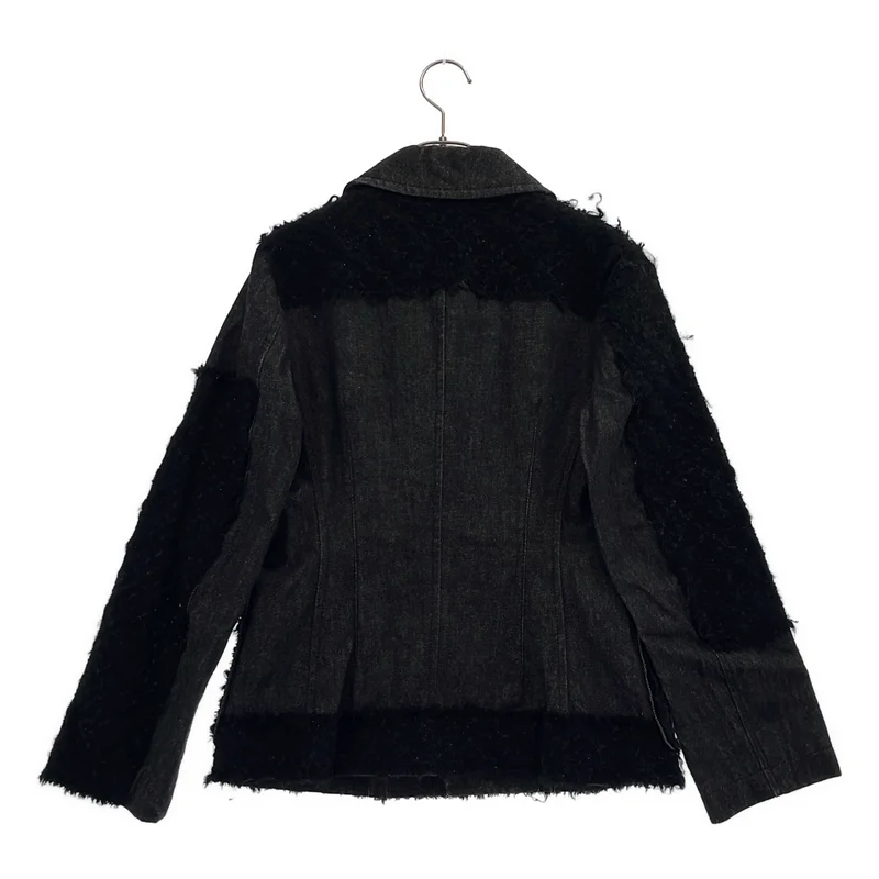 JUNYA WATANABE COMME des GARCONS / ジュンヤワタナベ | 2001AW | ツイード パッチワーク デニムジャケット | S | レディース