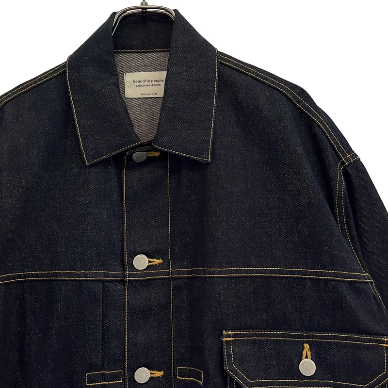 beautiful people / ビューティフルピープル | selvedge denim big blouson セルヴィッチデニムビッグブルゾン | 38 | レディース