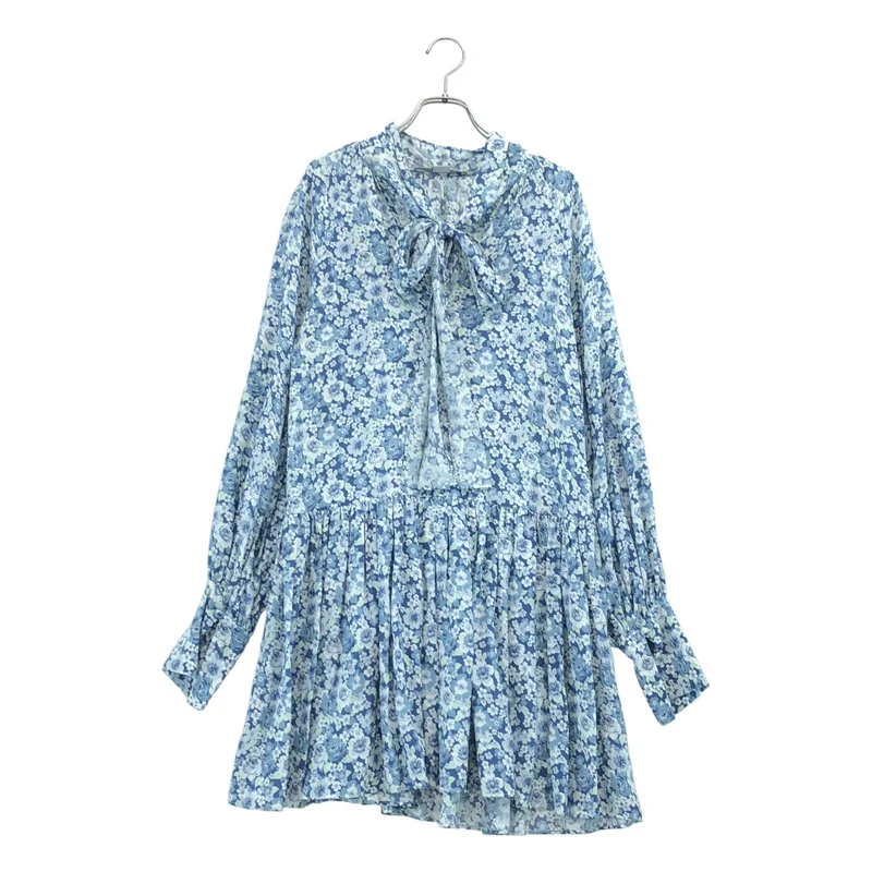 STELLA McCARTNEY / ステラマッカートニー | シルク フラワープリント ボウタイワンピース | 34 | レディース