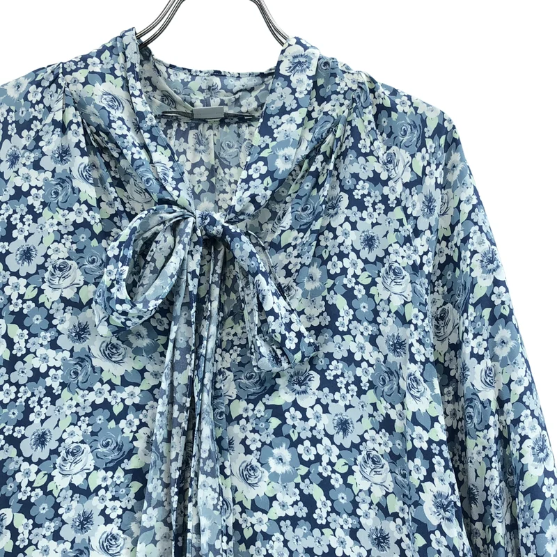 STELLA McCARTNEY / ステラマッカートニー | シルク フラワープリント ボウタイワンピース | 34 | レディース