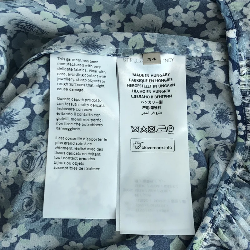 STELLA McCARTNEY / ステラマッカートニー | シルク フラワープリント ボウタイワンピース | 34 | レディース