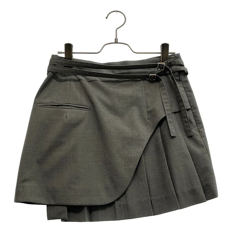 tanakadaisuke / タナカダイスケ | TWO BELTED PLEATS MINI SKIRT / ベルテッド スカート / 裏地付き | 2 | レディース