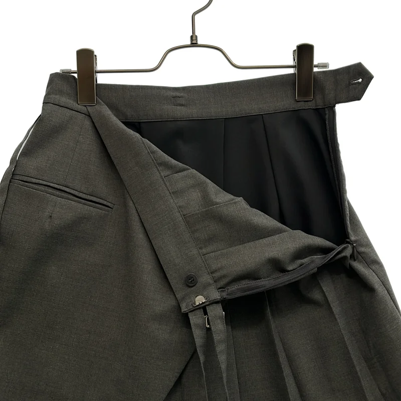 tanakadaisuke / タナカダイスケ | TWO BELTED PLEATS MINI SKIRT / ベルテッド スカート / 裏地付き | 2 | レディース