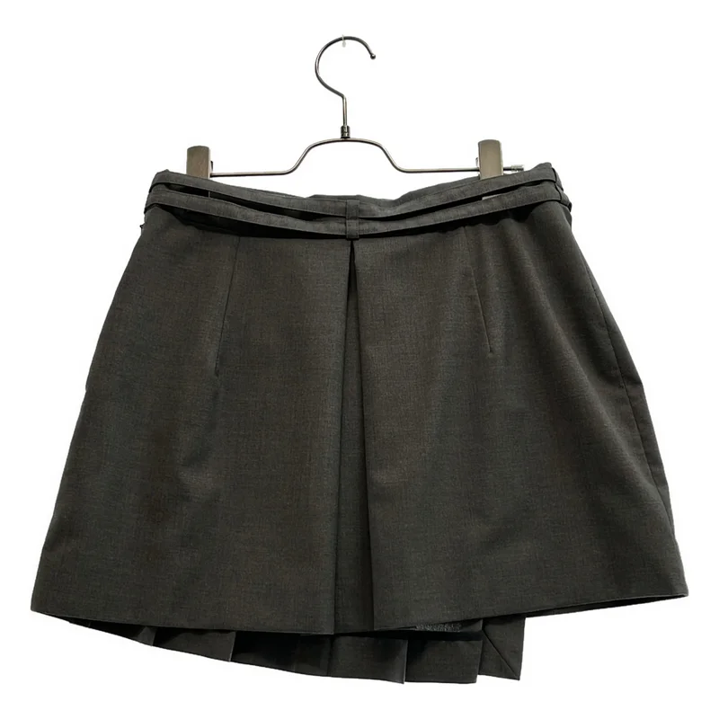tanakadaisuke / タナカダイスケ | TWO BELTED PLEATS MINI SKIRT / ベルテッド スカート / 裏地付き | 2 | レディース