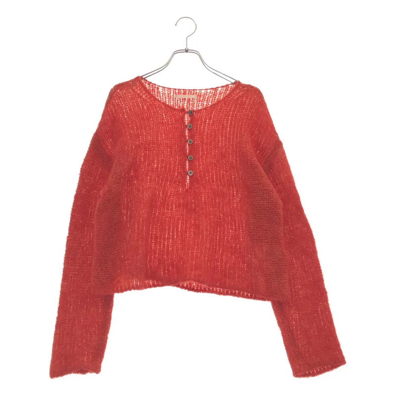 Plage / プラージュ | 2024AW | HENLEY ALPACA mix / ウール混 ヘンリーネックニット プルオーバー |