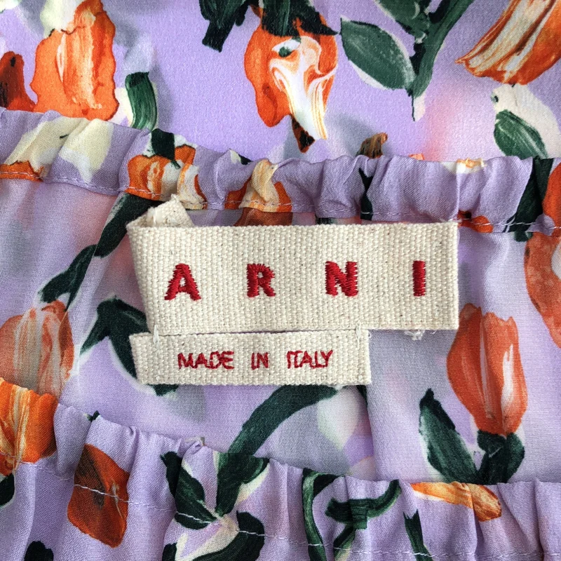 MARNI / マルニ | 2021SS | シルク フラワープリント サイドスリットスカート | 36 | レディース